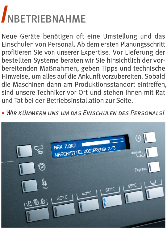 Inbetriebnahme